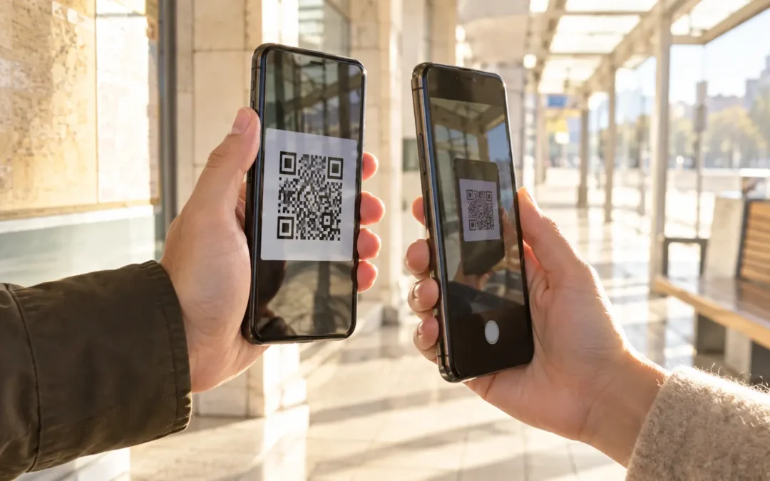 A one-way QR can establish a key, but not a conversation.